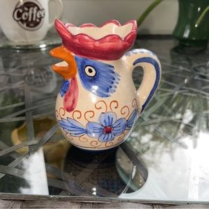 C.A. Postiano ceramic pitcher chicken 4”x3”x2"